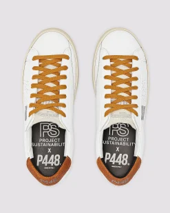 Women P448 Low Tops|Low Tops>John Lionfish White/Mustard