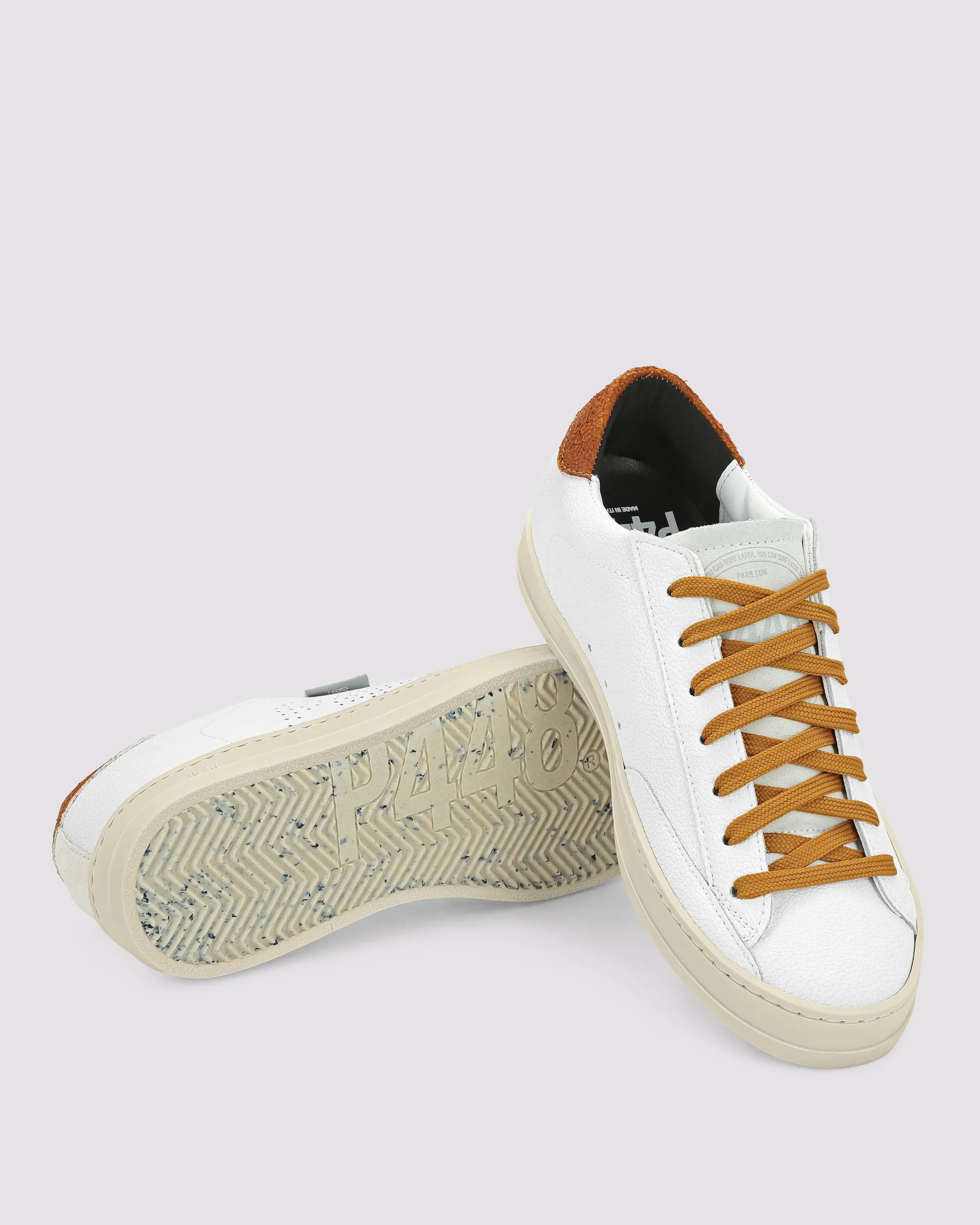 Women P448 Low Tops|Low Tops>John Lionfish White/Mustard