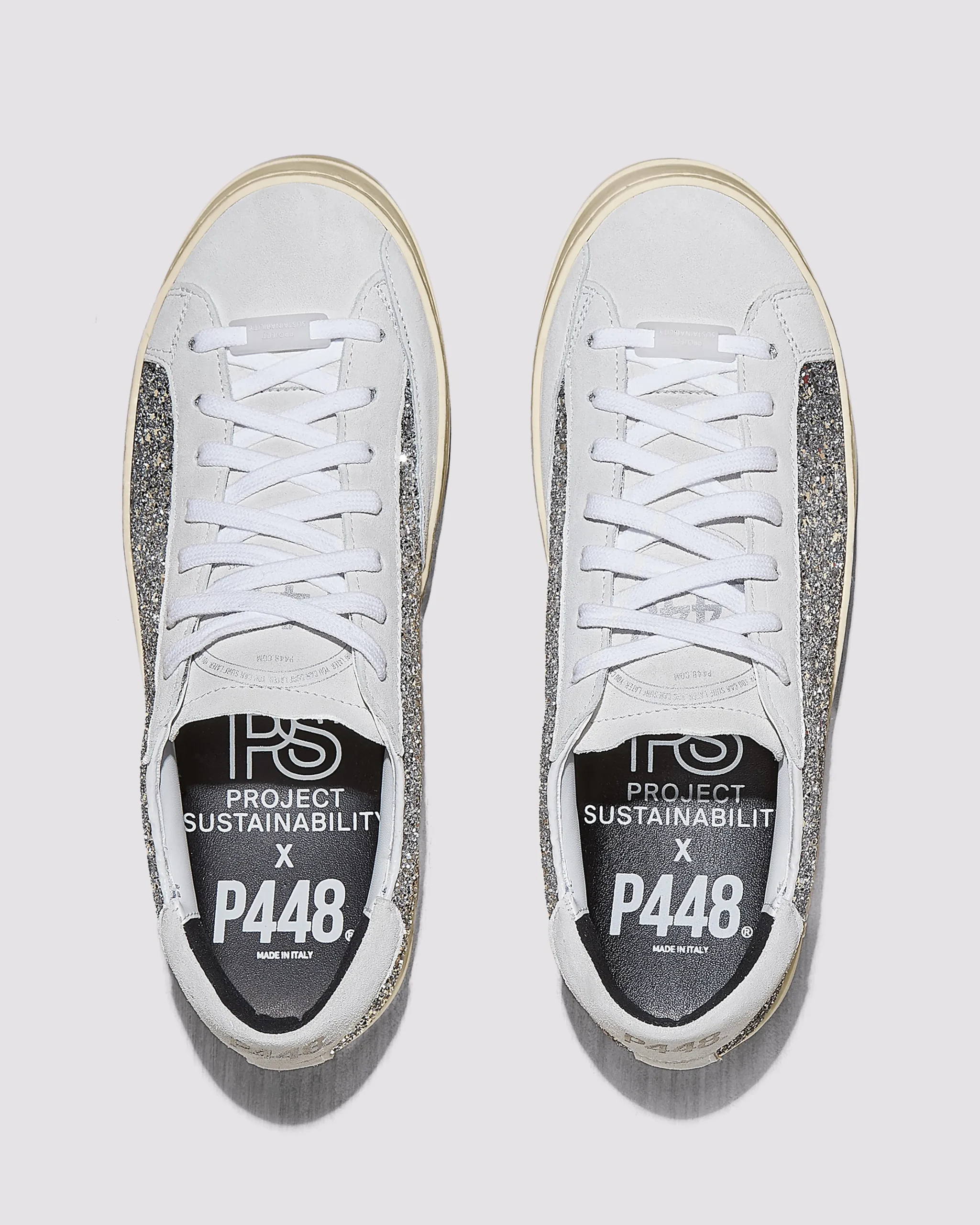 Women P448 Low Tops>John Recycled White/Silver