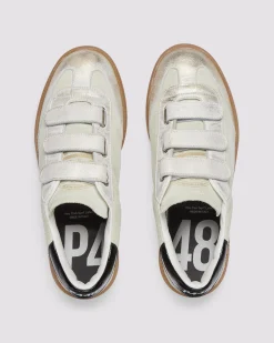 Women P448 Low Tops>Monza Velcro Cream