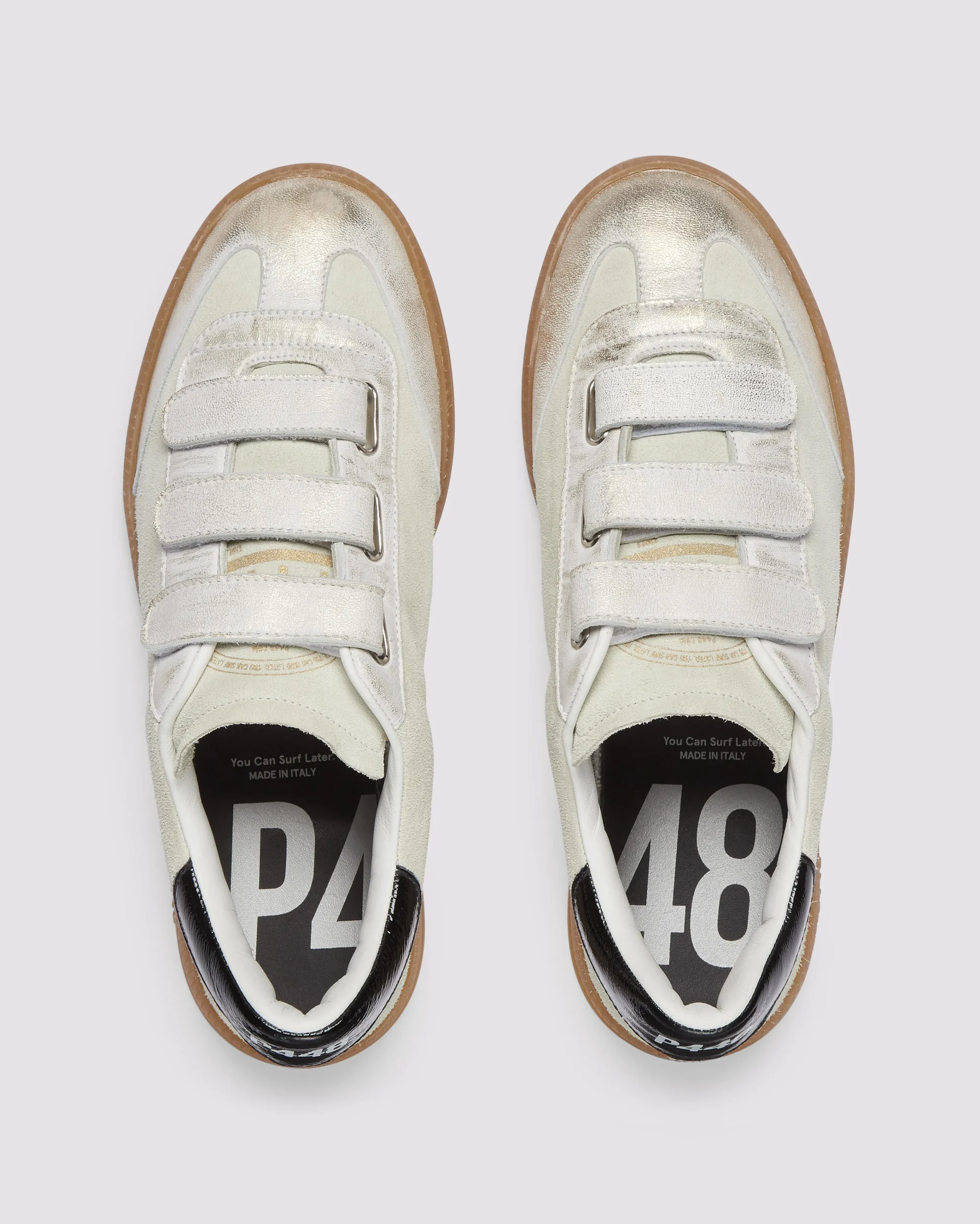 Women P448 Low Tops>Monza Velcro Cream