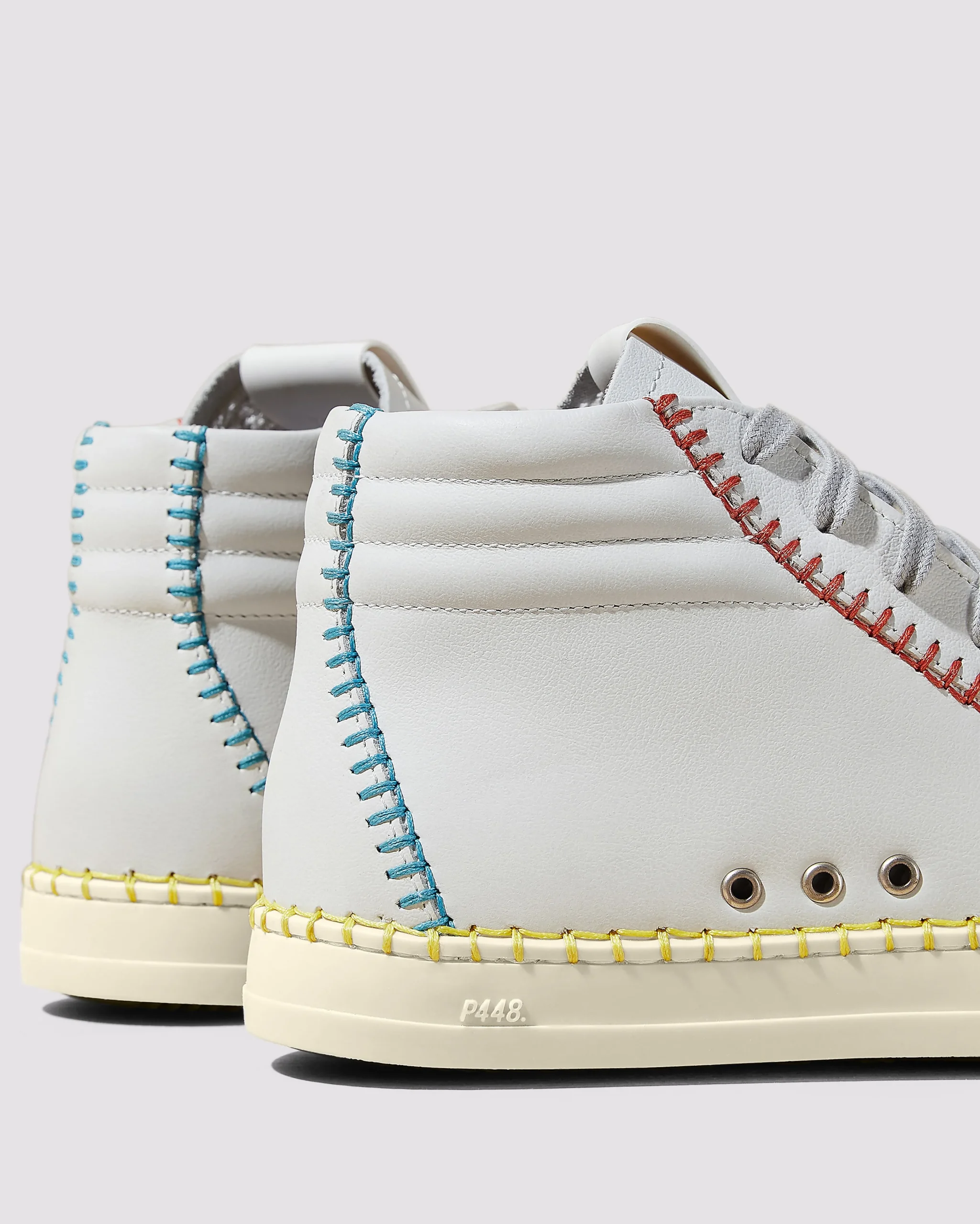 Women P448 High Tops>Skate White/Stitch